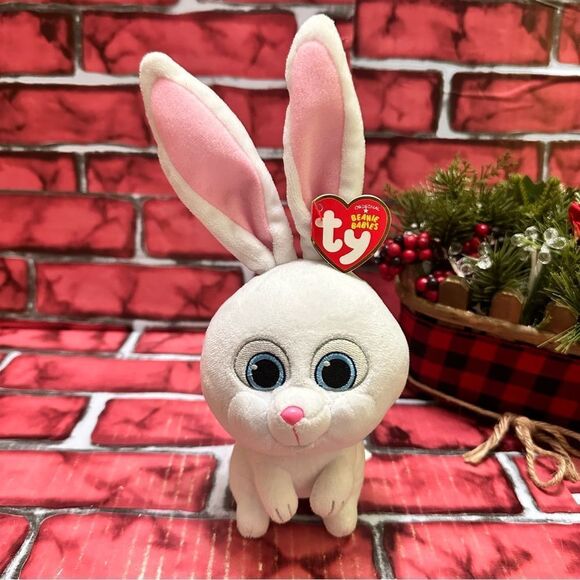 Ty Beanie Babies Snow Ball Rabbit “ The Secret Life Of Pets plush Toy - Picture 1 of 7